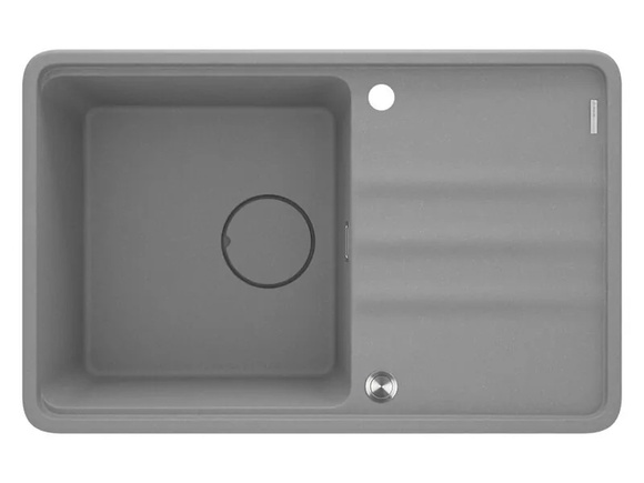 Стилна кухненска мивка с отцедник Momi Metallic Grey