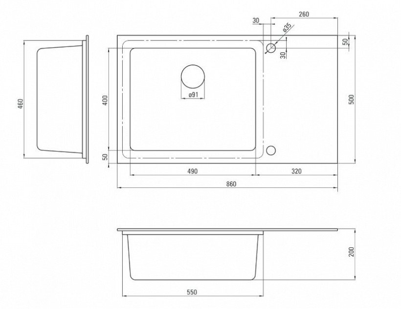 Кухненска мивка Deante Capella Graphics 4 Metallic Grey (1)