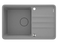 Стилна кухненска мивка с отцедник Momi Metallic Grey