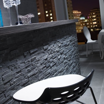 Плочки Ledgestone Charcoal Black Split Face