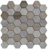 Cedar Marble Hexagon Mosaic