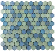 Hammered Hexagon Aqua