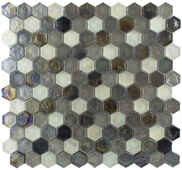 Hammered Hexagon Silver Grey